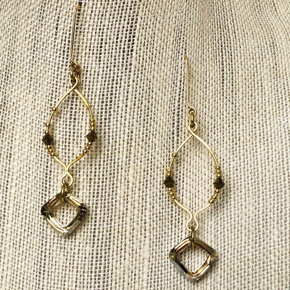 Swarovski Accent Drop Earrings - Picture 5 of 6